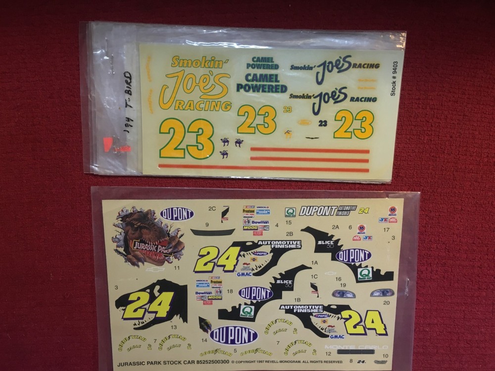 1/24 – 1/25 Vintage 1990’s Nascar Model Decals – #23 or #24 – Sold Individually