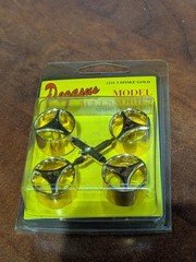 Pegasus – #1211 – 1:24/25 Scale – 3 Spoke Gold Rims – NOS