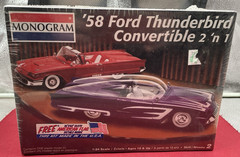 Monogram ’58 Ford Thunderbird Convertible 2’n 1 Factory Sealed 1/24 Scale