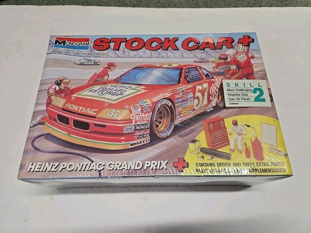 Monogram #57 Heinz Pontiac Grand Prix Model Kit 1/24 Old Stock & Sealed 1990