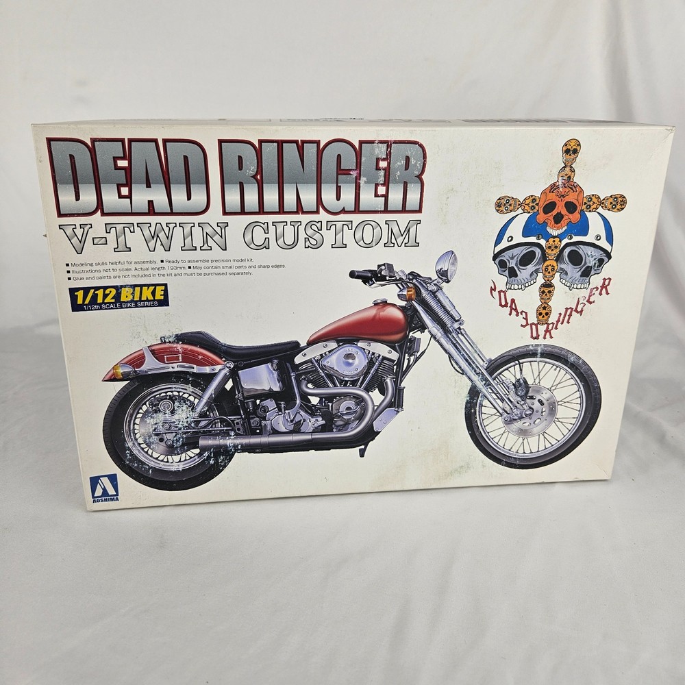 Rare Aoshima Dead Ringer V-Twin Custom Motorcycle 1/12 Scale Plastic Model Kit