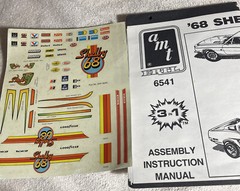 1/25 AMT ’68 Shelby GT-500 Decals & Instructions-See Photos