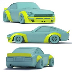 1:24 Datsun 240Z Fairlady Z Pandem Style Widebody Transkit for Tamiya & Hasegawa