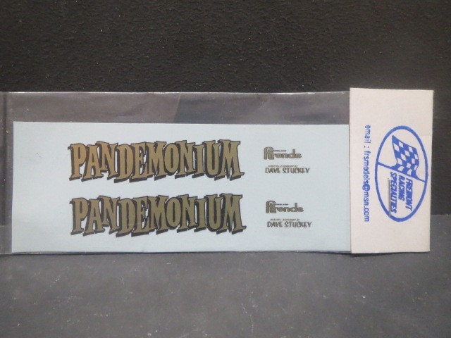 Last Chance!!! Pandemonium 68′ Cuda F/C 1/25 Decal from Fremont Racing