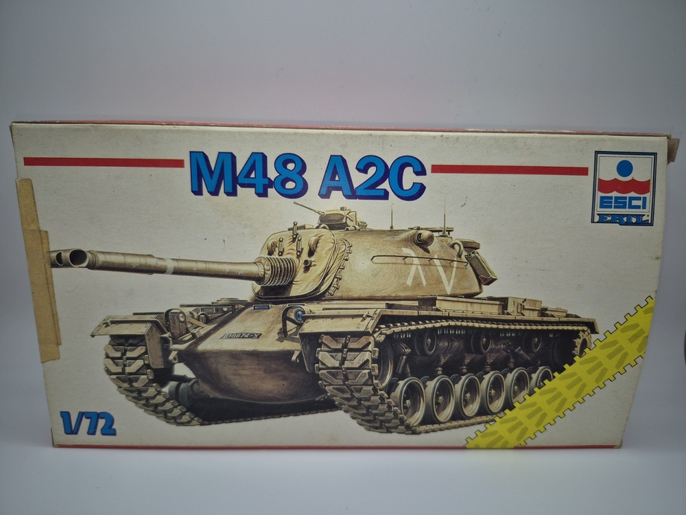 Vtg ESCI/ERTL M48 A2C Tank Model Kit 1:72 Scale Unsure If Complete In Box