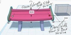 1 24 Scale Rear Spoiler No Prep Drag Style 3D Printed Resin Parts