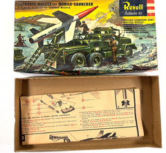 vtg 1950s Car Toy Model Revell Lacrosse MIssle BOX partial built PARTS repair