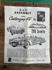 SET OF 7 VINTAGE ORIGINAL INSTRUCTIONS FROM AMT 3 in 1 CUSTOMIZING MODEL KITS