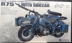 LION ROAR PRECISION MODEL KITS – R75 W/ SIDECAR – WWII GERMAN MOTORCYCLE – 1:35