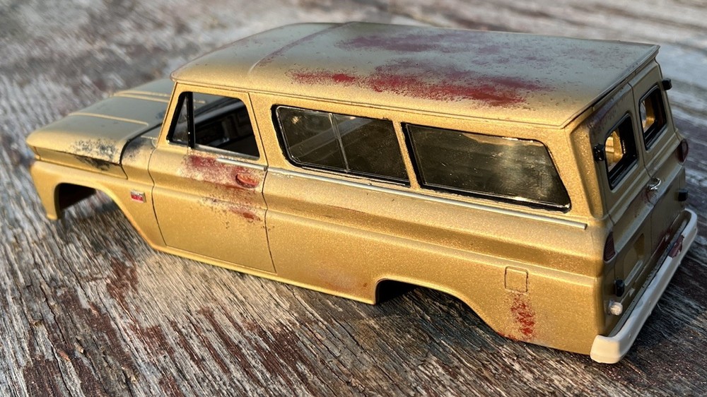 revell 66 chevy suburban Realistic Patina Paint