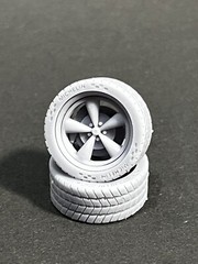 1/24 Resin: 18 Scale-Inch “Pro-Touring” Model Car Wheels/Tires,1/25, 3D Print