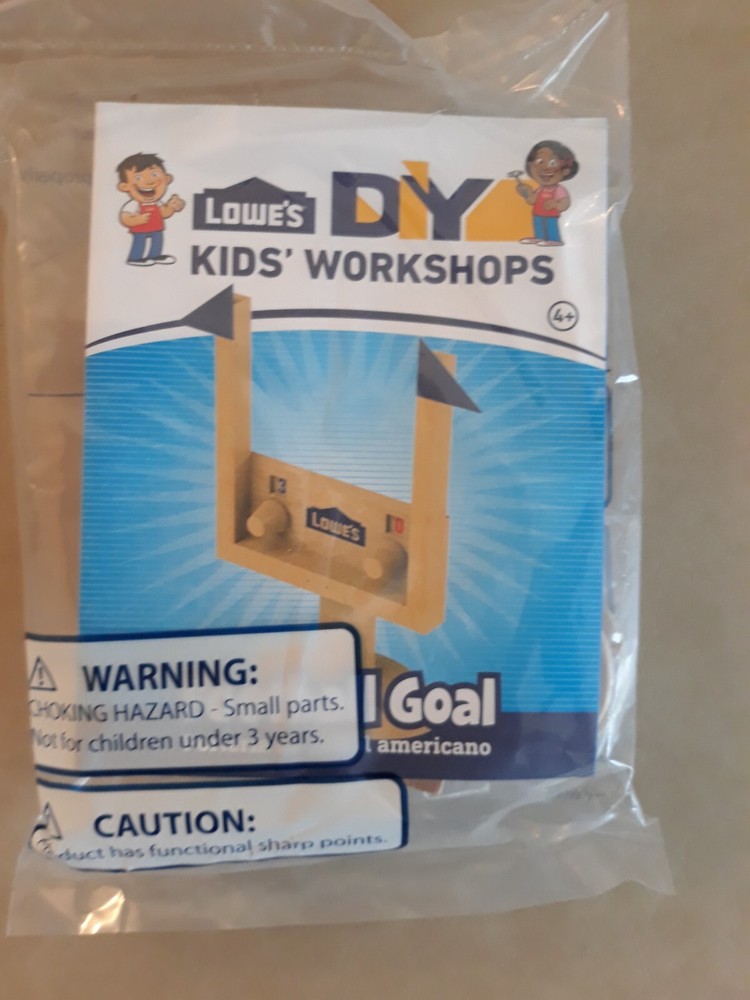 Lowe’s Build and Grow Football Goal Posts Wooden Craft Kit New In Package