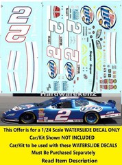 NASCAR DECAL # 2 MILLER LITE GOLD or REGULAR SCHEME 2007 DODGE KURT BUSCH 1/24