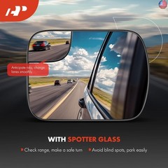 A-Premium Right Passenger Side Heated Mirror Glass with Backing Plate –