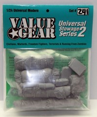1/24 Set #241 Tarp Rolls, Bundles & Moving Blanket (10 Pieces) -Value Gear Resin