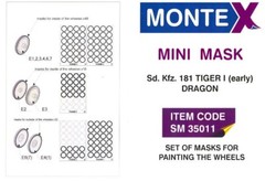 Montex 1/35 German Sd.Kfz.181 TIGER TANK (EARLY) WHEEL PAINT MASK Dragon
