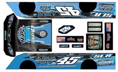 #45 Hardy Superior Tank Crate Dirt Late Model 1/24th Scale Waterslide Decal