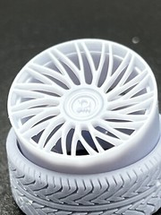 1/24 Scale Resin 25” Full Wheel Set For Scale Modeling