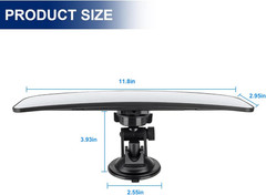 Car Rear View Mirror with Suction Cup, anti Glare Wide Angle HD Auto inside Rear