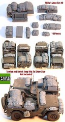 1/35 Scale Willys Jeep Set #2 – 10 Pieces – Resin Stowage ValueGear