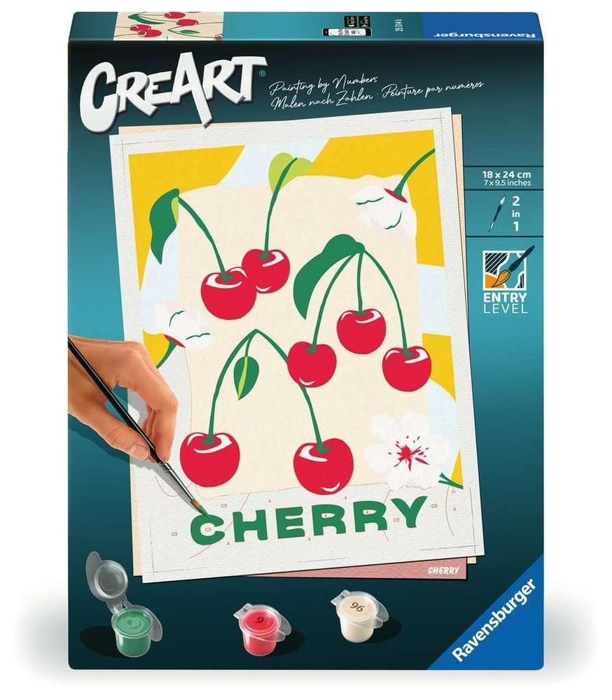 CreArt, Malen nach Zahlen Adults Trend – Kirschen