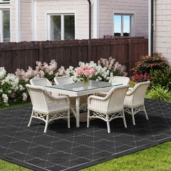 Transition Edge Kit, 11-Piece, Durable Straight Garage Floor Edging, Black