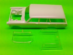 1963 Nova Chevy II Station Wagon 1/25 Windshield Glass Body Shell Model Car AMT