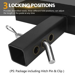 GLOBLED Tow Hitch Mount Bumper Step Alloy Steel Hitch Step 2in Receiver Anti Sli