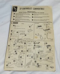 Vintage AMT Model Car Kit – ’37 Chevy Convertible – Partially built