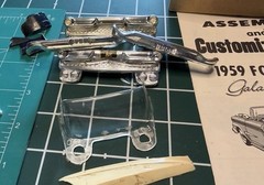 HTF OG VTG AMT 1959 FORD GALAXIE CONVERTIBLE #139 1-CK Car Kit Started + XTRAS