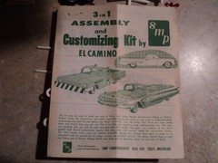 Antique 1/25 SMP 1960 El Camino 3in1 Customizing Kit Complete Minimally Started
