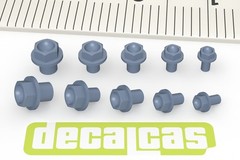 Decalcas Detail-Up Lightweight Hexagon Flange Bolts in 5 Sizes # DCL-PAR155