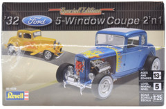Revell 1932 Ford 5-Window Coupe 2′ n 1 1/25 Scale Plastic Model Car Kit 85-4228