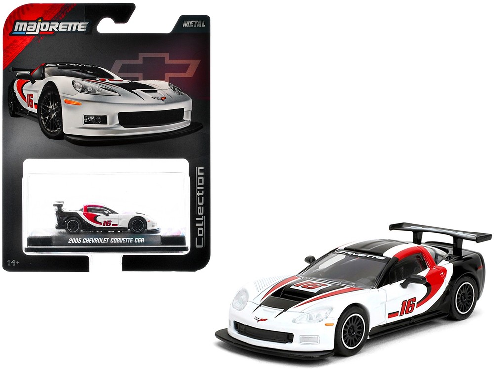 Majorette MJ8505001012 1/64 2005 Chevrolet Corvette C6R #16 White