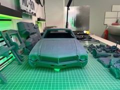 1/8 Scale 1968 AMC Javelin Resin Model Kit with Engine – Huge Size 24 Inch Long