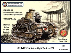 1/16 US/Canada WW1- Interwar M1917 6 -ton tank Meng, Resicast, Takom, CSM
