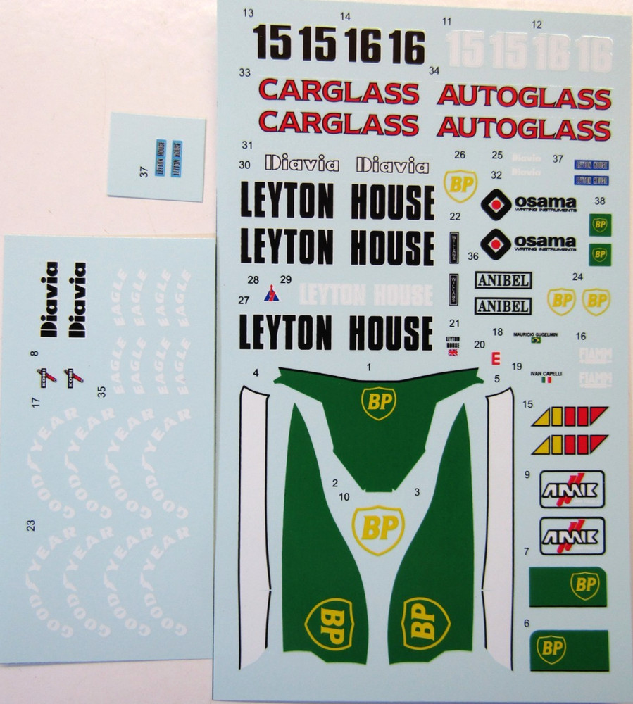 Decalpool 1:20 Scale Leyton House CG901B F1 1990 Decal Sheet DP336 suit Tamiya