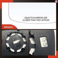 A-Premium Right Passenger Side Heated Mirror Glass with Backing Plate