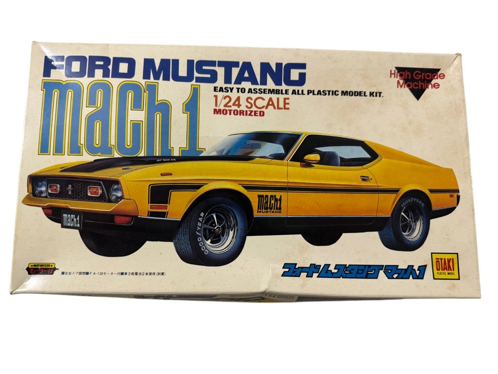 Otaki Ford Mustang Mach 1 Plastic Model Toy Kit 1/24 Scale Motorized -NEW
