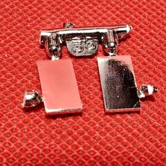 Chrome License Plates 1956 Chevy Bel Air 1:24 Scale Model Car Part Monogram