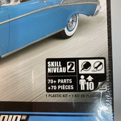 AMT 1957 Chevy Bel Air 1/25 Scale Molded in Blue Plastic Model Car Kit NEW!