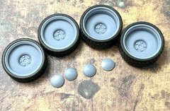 Resin 24-Scale Inch Smoothie model car wheels/tires, 1/24 1/25, Detroit Wheels