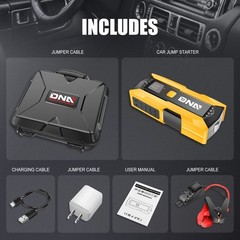 Dna Motoring 12V 2000A Peak Multi-Function Portable Car Battery Jump Starter