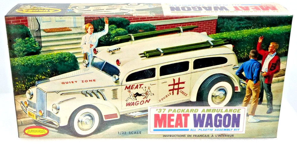 Aurora 662-100 Vintage Kit 1964 1/32 ’37 Packard Ambulance MEAT WAGON SEALED
