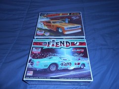 Tom Daniel’s “The Fiend” & “RRRIP OFF” 1/32 funnycars, factory sealed