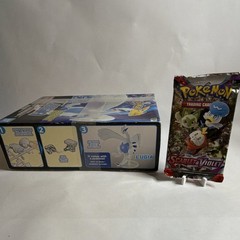 Bandai Pokemon Lugia Model Kit Combo w/ Scarlet & Violet Trading Card Pack