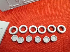 ABS Type Resin 3D Printed Car Enclosed Transport Tri-axel Trailer Kit