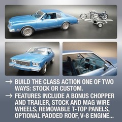 1 25 Scale 1980 Monte Carlo Model Kit Custom Build with Bonus Chopper Trailer