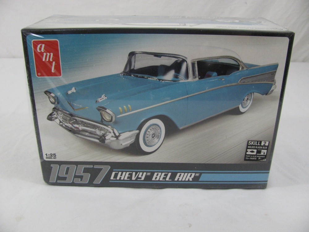 Vintage 2009 AMT 1/25 Scale 1957 Chevy Bel Air Model Car Kit #AMT-638 NOS