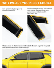 In-Channel Window Rain Guards Fit for Chevy Equinox 2025 2026(NOT for EV) Rain G